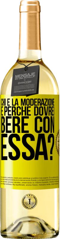 29,95 € | Vino bianco Edizione WHITE chi è la moderazione e perché dovrei bere con essa? Etichetta Gialla. Etichetta personalizzabile Vino giovane Raccogliere 2024 Verdejo