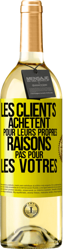 29,95 € | Vin blanc Édition WHITE Les clients achètent pour leurs propres raisons pas pour les vôtres Étiquette Jaune. Étiquette personnalisable Vin jeune Récolte 2024 Verdejo