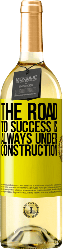29,95 € | White Wine WHITE Edition The road to success is always under construction Yellow Label. Customizable label Young wine Harvest 2023 Verdejo