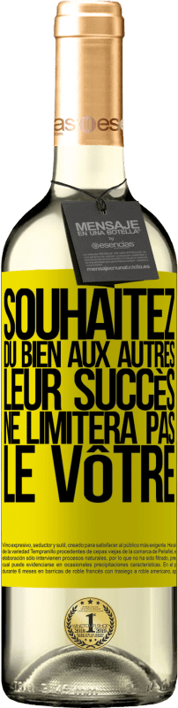 29,95 € Envoi gratuit | Vin blanc Édition WHITE Souhaitez du bien aux autres, leur succès ne limitera pas le vôtre Étiquette Jaune. Étiquette personnalisable Vin jeune Récolte 2025 Verdejo