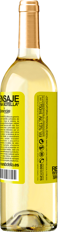 29,95 € | Weißwein WHITE Ausgabe Wenn Mühe zur Gewohnheit wird, werden Erfolge zur Konstante Gelbes Etikett. Anpassbares Etikett Junger Wein Ernte 2025 Verdejo