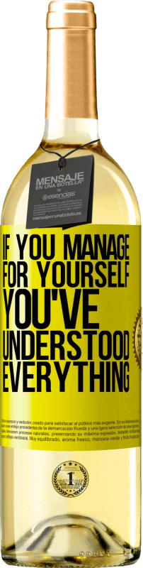 29,95 € Бесплатная доставка | Белое вино Издание WHITE Если вам удастся, вы все поняли Желтая этикетка. Настраиваемая этикетка Молодое вино Урожай 2025 Verdejo