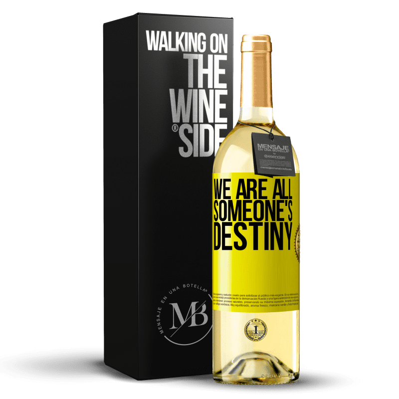 29,95 € Бесплатная доставка | Белое вино Издание WHITE Мы все чья-то судьба Желтая этикетка. Настраиваемая этикетка Молодое вино Урожай 2023 Verdejo