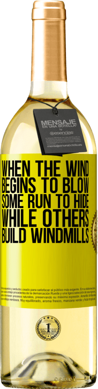 «When the wind begins to blow, some run to hide, while others build windmills» WHITE Edition