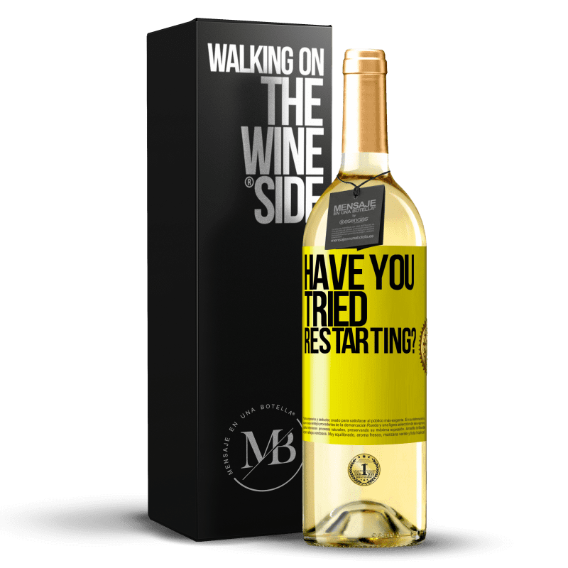 29,95 € Free Shipping | White Wine WHITE Edition have you tried restarting? Yellow Label. Customizable label Young wine Harvest 2023 Verdejo