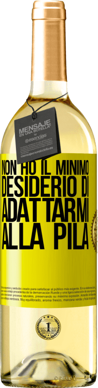 29,95 € | Vino bianco Edizione WHITE Non ho il minimo desiderio di adattarmi alla pila Etichetta Gialla. Etichetta personalizzabile Vino giovane Raccogliere 2024 Verdejo