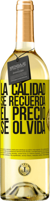 29,95 € | Vino Blanco Edición WHITE La calidad se recuerda, el precio se olvida Etiqueta Amarilla. Etiqueta personalizable Vino joven Cosecha 2024 Verdejo