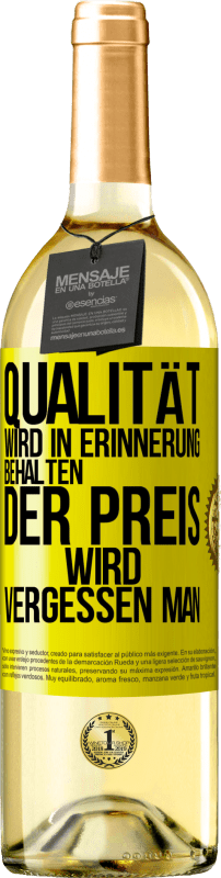 29,95 € | Weißwein WHITE Ausgabe Qualität wird in Erinnerung behalten, der Preis wird vergessen man Gelbes Etikett. Anpassbares Etikett Junger Wein Ernte 2024 Verdejo