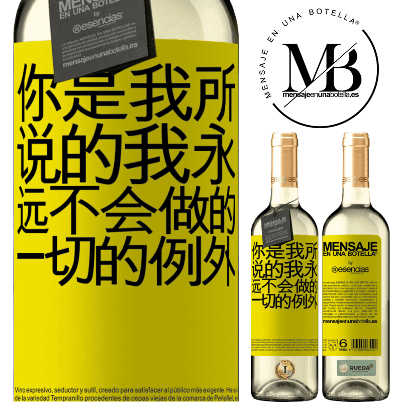 «你是我所说的我永远不会做的一切的例外» WHITE版