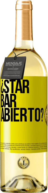 29,95 € | 白ワイン WHITEエディション ¿STAR BAR abierto? 黄色のラベル. カスタマイズ可能なラベル 若いワイン 収穫 2024 Verdejo