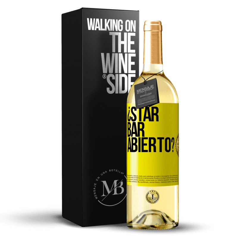 29,95 € Бесплатная доставка | Белое вино Издание WHITE ¿STAR BAR abierto? Желтая этикетка. Настраиваемая этикетка Молодое вино Урожай 2023 Verdejo