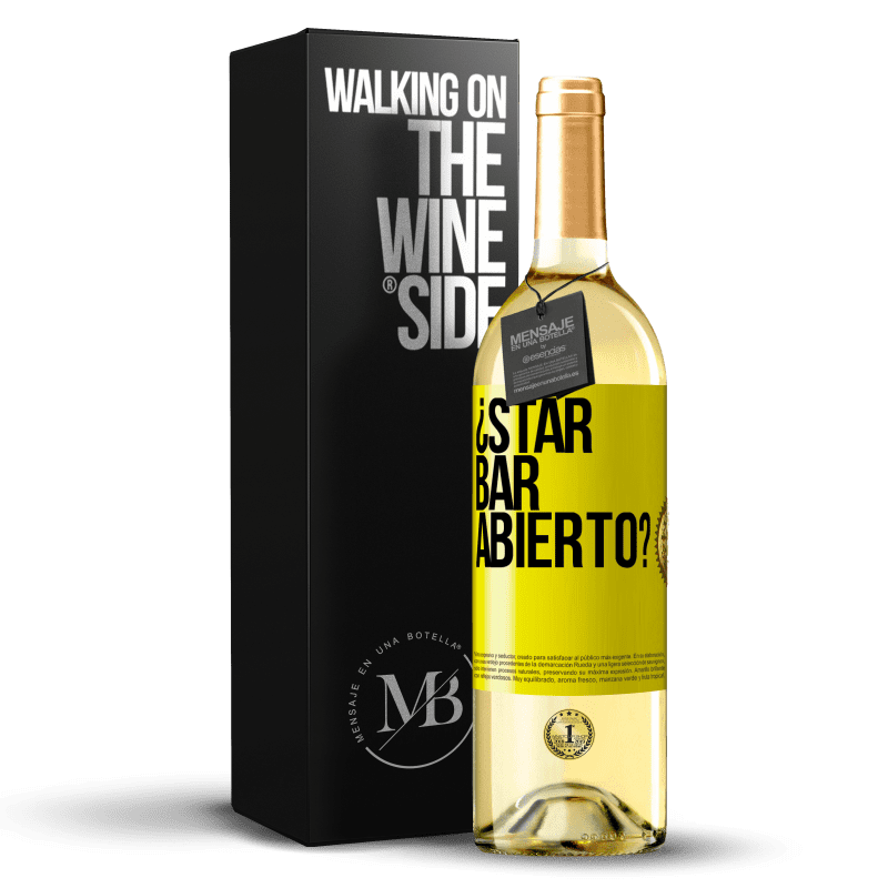 29,95 € 免费送货 | 白葡萄酒 WHITE版 ¿STAR BAR abierto? 黄色标签. 可自定义的标签 青年酒 收成 2025 Verdejo