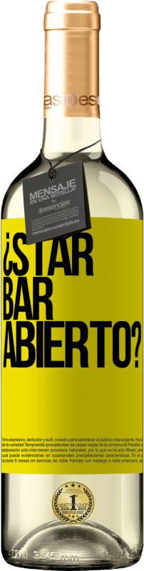 29,95 € | Vin blanc Édition WHITE ¿STAR BAR abierto? Étiquette Jaune. Étiquette personnalisable Vin jeune Récolte 2024 Verdejo