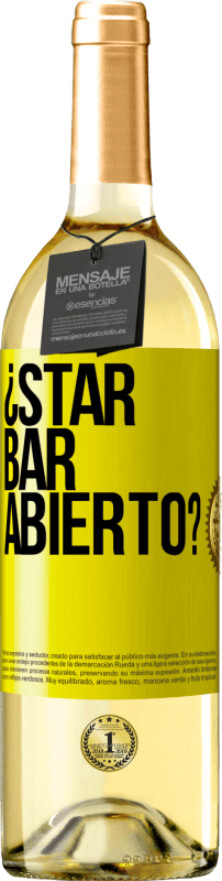 29,95 € | Vino bianco Edizione WHITE ¿STAR BAR abierto? Etichetta Gialla. Etichetta personalizzabile Vino giovane Raccogliere 2024 Verdejo