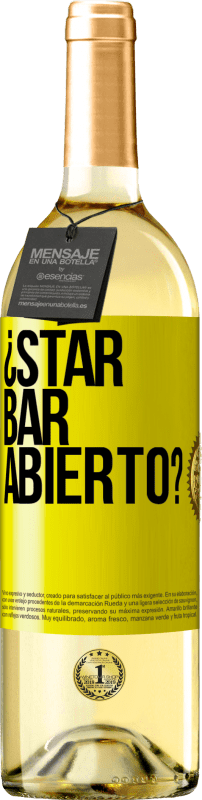 29,95 € | Vinho branco Edição WHITE ¿STAR BAR abierto? Etiqueta Amarela. Etiqueta personalizável Vinho jovem Colheita 2024 Verdejo