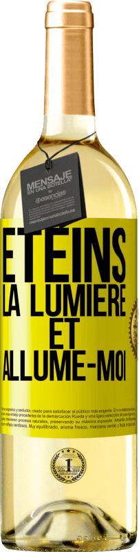 29,95 € Envoi gratuit | Vin blanc Édition WHITE Éteins la lumière et allume-moi Étiquette Jaune. Étiquette personnalisable Vin jeune Récolte 2025 Verdejo