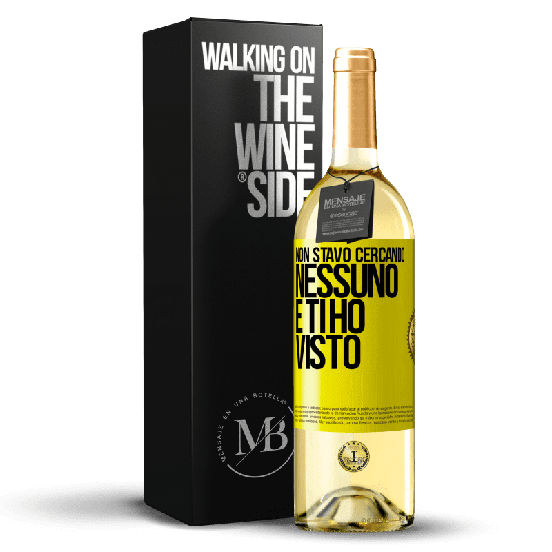 29,95 € Spedizione Gratuita | Vino bianco Edizione WHITE Non stavo cercando nessuno e ti ho visto Etichetta Gialla. Etichetta personalizzabile Vino giovane Raccogliere 2025 Verdejo