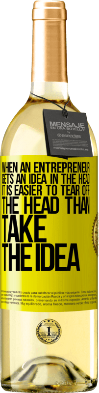 «起業家が頭の中でアイデアを得ると、アイデアを奪うよりも頭を引き裂く方が簡単です» WHITEエディション