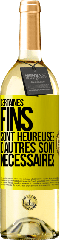 29,95 € | Vin blanc Édition WHITE Certaines fins sont heureuses. D'autres sont nécessaires Étiquette Jaune. Étiquette personnalisable Vin jeune Récolte 2024 Verdejo