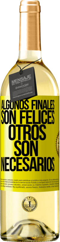 29,95 € | Vino Blanco Edición WHITE Algunos finales son felices. Otros son necesarios Etiqueta Amarilla. Etiqueta personalizable Vino joven Cosecha 2025 Verdejo