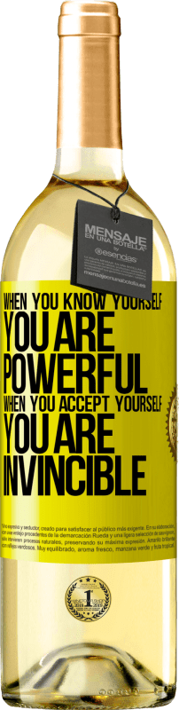 29,95 € | White Wine WHITE Edition When you know yourself, you are powerful. When you accept yourself, you are invincible Yellow Label. Customizable label Young wine Harvest 2024 Verdejo