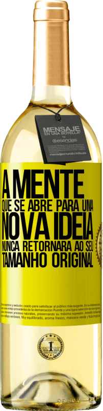 29,95 € | Vinho branco Edição WHITE A mente que se abre para uma nova idéia nunca retornará ao seu tamanho original Etiqueta Amarela. Etiqueta personalizável Vinho jovem Colheita 2025 Verdejo