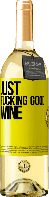 29,95 € Free Shipping | White Wine WHITE Edition Just fucking good wine Yellow Label. Customizable label Young wine Harvest 2023 Verdejo