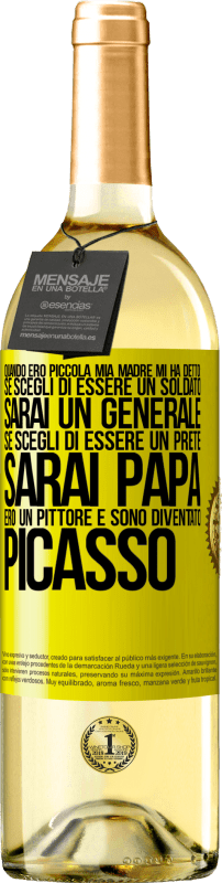 «Quando ero piccola mia madre mi ha detto: se scegli di essere un soldato, sarai un generale Se scegli di essere un prete,» Edizione WHITE