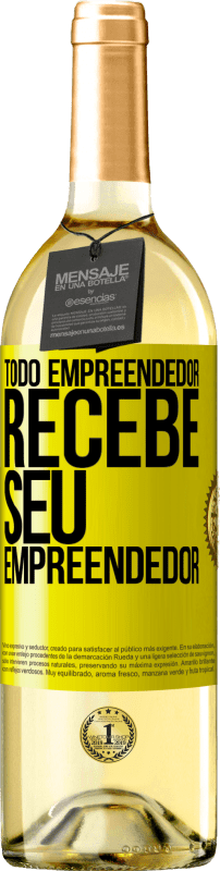 29,95 € | Vinho branco Edição WHITE Todo empreendedor recebe seu empreendedor Etiqueta Amarela. Etiqueta personalizável Vinho jovem Colheita 2025 Verdejo