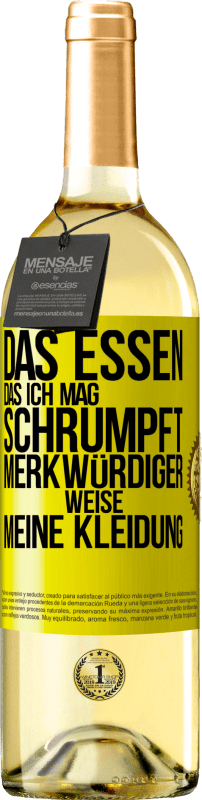 «Das Essen, das ich mag, schrumpft merkwürdiger Weise meine Kleidung» WHITE Ausgabe