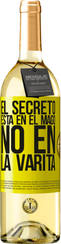 29,95 € Envío gratis | Vino Blanco Edición WHITE El secreto está en el mago, no en la varita Etiqueta Amarilla. Etiqueta personalizable Vino joven Cosecha 2025 Verdejo