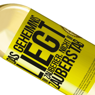 Einzigartige und Persönliche Ausdrücke. «Das Geheimnis liegt im Zauberer, nicht im Zauberstab» WHITE Ausgabe