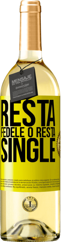 29,95 € | Vino bianco Edizione WHITE Resta fedele o resta single Etichetta Gialla. Etichetta personalizzabile Vino giovane Raccogliere 2024 Verdejo