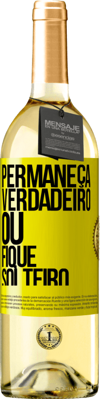 29,95 € | Vinho branco Edição WHITE Permaneça verdadeiro ou fique solteiro Etiqueta Amarela. Etiqueta personalizável Vinho jovem Colheita 2023 Verdejo