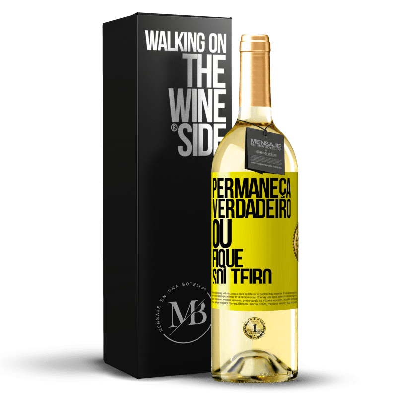 29,95 € Envio grátis | Vinho branco Edição WHITE Permaneça verdadeiro ou fique solteiro Etiqueta Amarela. Etiqueta personalizável Vinho jovem Colheita 2024 Verdejo