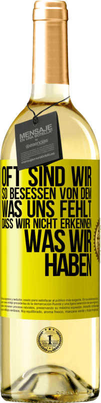 «Oft sind wir so besessen von dem, was uns fehlt, dass wir nicht erkennen, was wir haben» WHITE Ausgabe