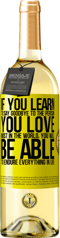 «If you learn to say goodbye to the person you love most in the world, you will be able to endure everything in life» WHITE Edition