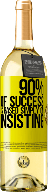 «90% of success is based simply on insisting» WHITE Edition
