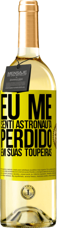 29,95 € | Vinho branco Edição WHITE Eu me senti astronauta, perdido em suas toupeiras Etiqueta Amarela. Etiqueta personalizável Vinho jovem Colheita 2025 Verdejo
