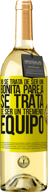 «No se trata de ser una bonita pareja. Se trata de ser un tremendo equipo» Edición WHITE