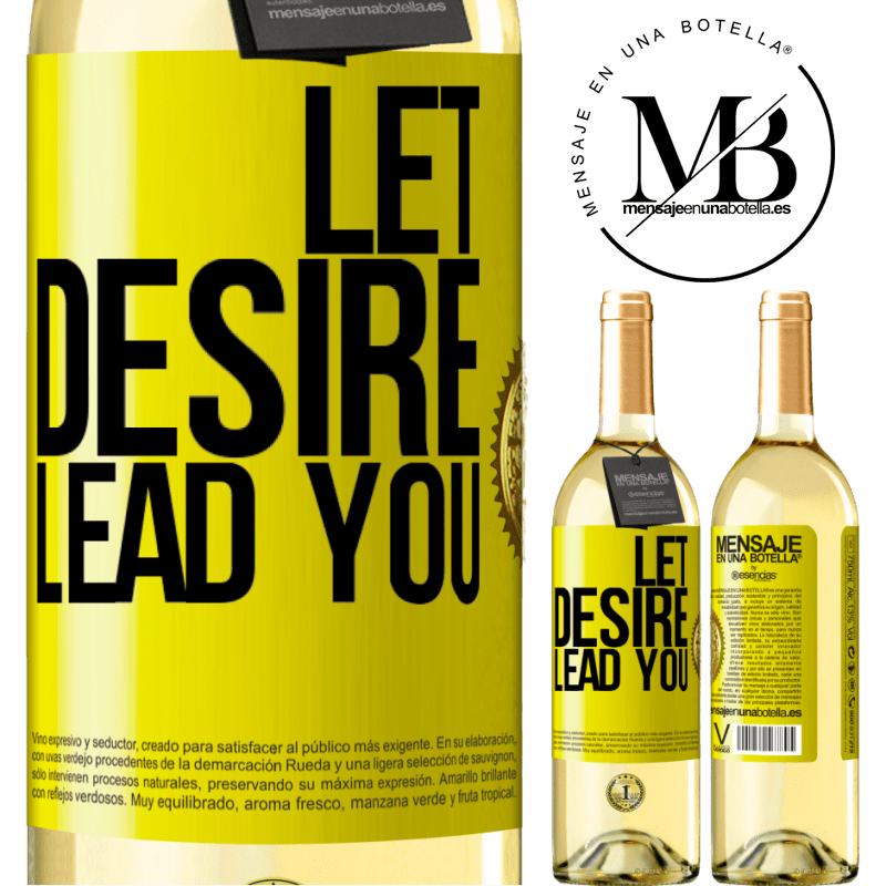 29,95 € Free Shipping | White Wine WHITE Edition Let desire lead you Yellow Label. Customizable label Young wine Harvest 2024 Verdejo