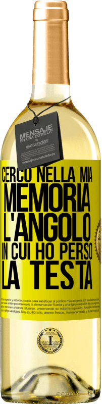 29,95 € | Vino bianco Edizione WHITE Cerco nella mia memoria l'angolo in cui ho perso la testa Etichetta Gialla. Etichetta personalizzabile Vino giovane Raccogliere 2023 Verdejo