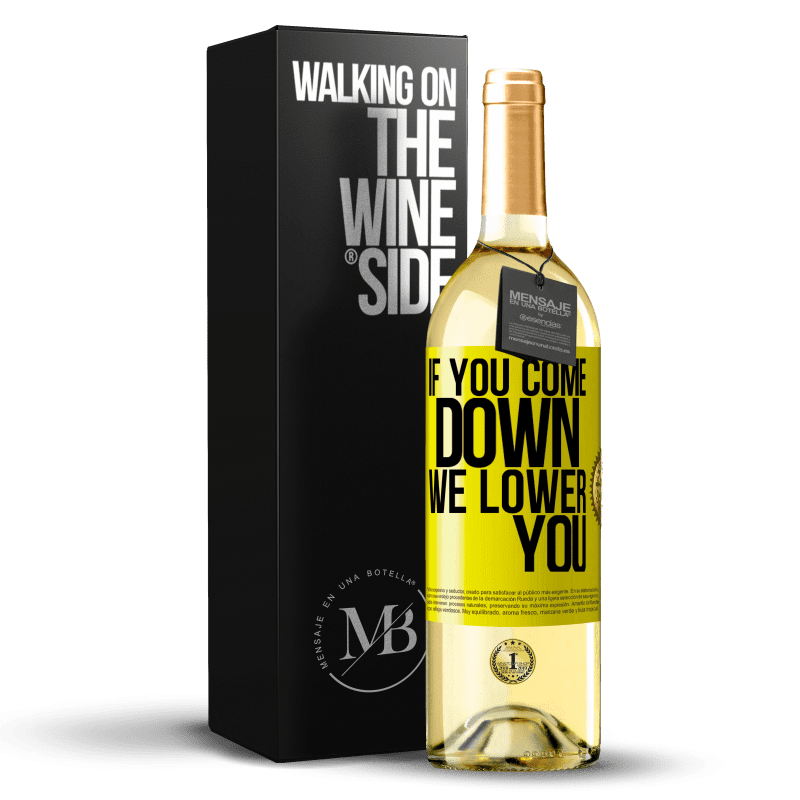 29,95 € Free Shipping | White Wine WHITE Edition If you come down, we lower you Yellow Label. Customizable label Young wine Harvest 2024 Verdejo