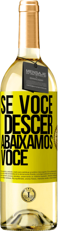 29,95 € | Vinho branco Edição WHITE Se você descer, abaixamos você Etiqueta Amarela. Etiqueta personalizável Vinho jovem Colheita 2025 Verdejo
