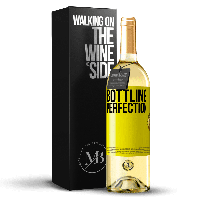 29,95 € Envoi gratuit | Vin blanc Édition WHITE Bottling perfection Étiquette Jaune. Étiquette personnalisable Vin jeune Récolte 2023 Verdejo