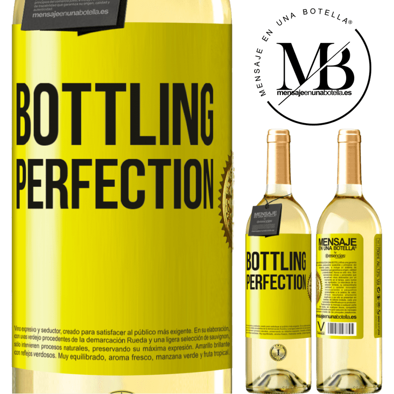 29,95 € Envoi gratuit | Vin blanc Édition WHITE Bottling perfection Étiquette Jaune. Étiquette personnalisable Vin jeune Récolte 2022 Verdejo