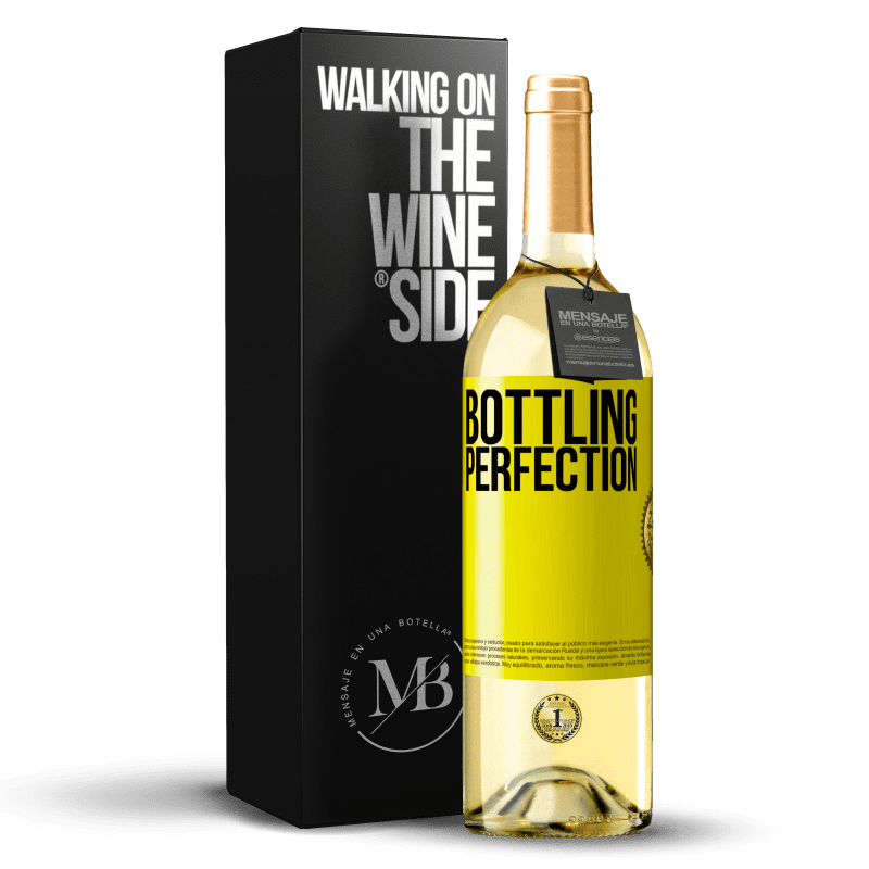 29,95 € Envío gratis | Vino Blanco Edición WHITE Bottling perfection Etiqueta Amarilla. Etiqueta personalizable Vino joven Cosecha 2025 Verdejo