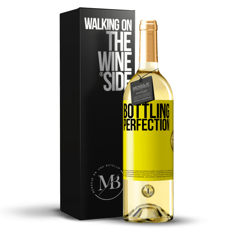 29,95 € Kostenloser Versand | Weißwein WHITE Ausgabe Bottling perfection Gelbes Etikett. Anpassbares Etikett Junger Wein Ernte 2023 Verdejo