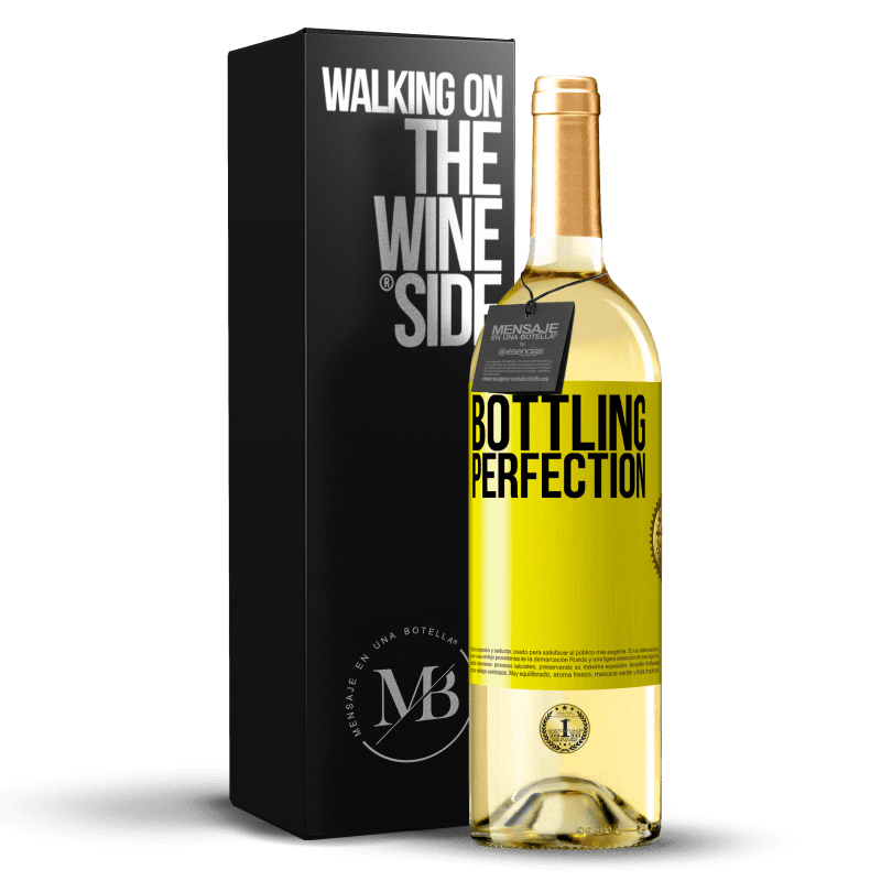 29,95 € Envio grátis | Vinho branco Edição WHITE Bottling perfection Etiqueta Amarela. Etiqueta personalizável Vinho jovem Colheita 2024 Verdejo