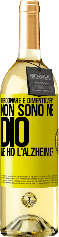 29,95 € | Vino bianco Edizione WHITE perdonare e dimenticare? Non sono né Dio né ho l'Alzheimer Etichetta Gialla. Etichetta personalizzabile Vino giovane Raccogliere 2023 Verdejo